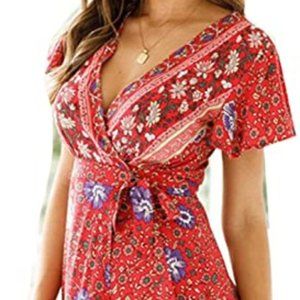Women's Dresses Summer Bohemian Vintage Floral Pri